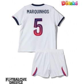 Paris Saint-Germain Marquinhos #5 Dětské Venkovní dres komplet 2026-27 Krátký Rukáv (+ trenýrky)